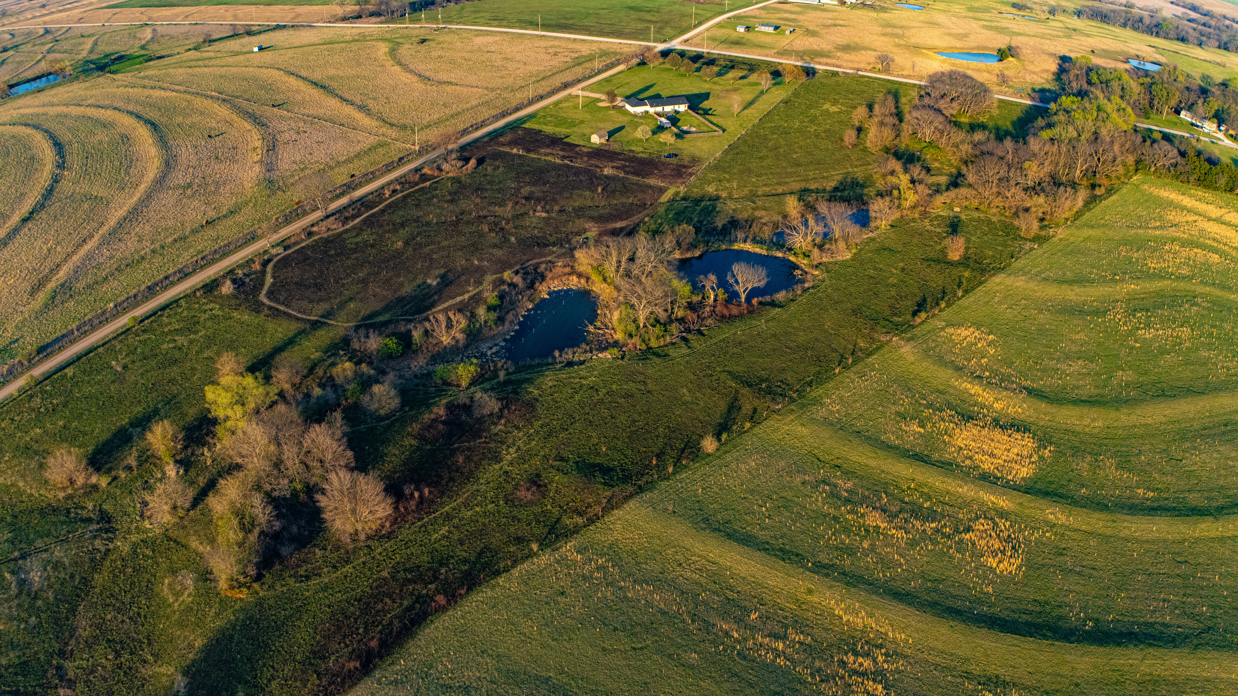 Aerial view of 5229 W 165th St, Burlingame, KS